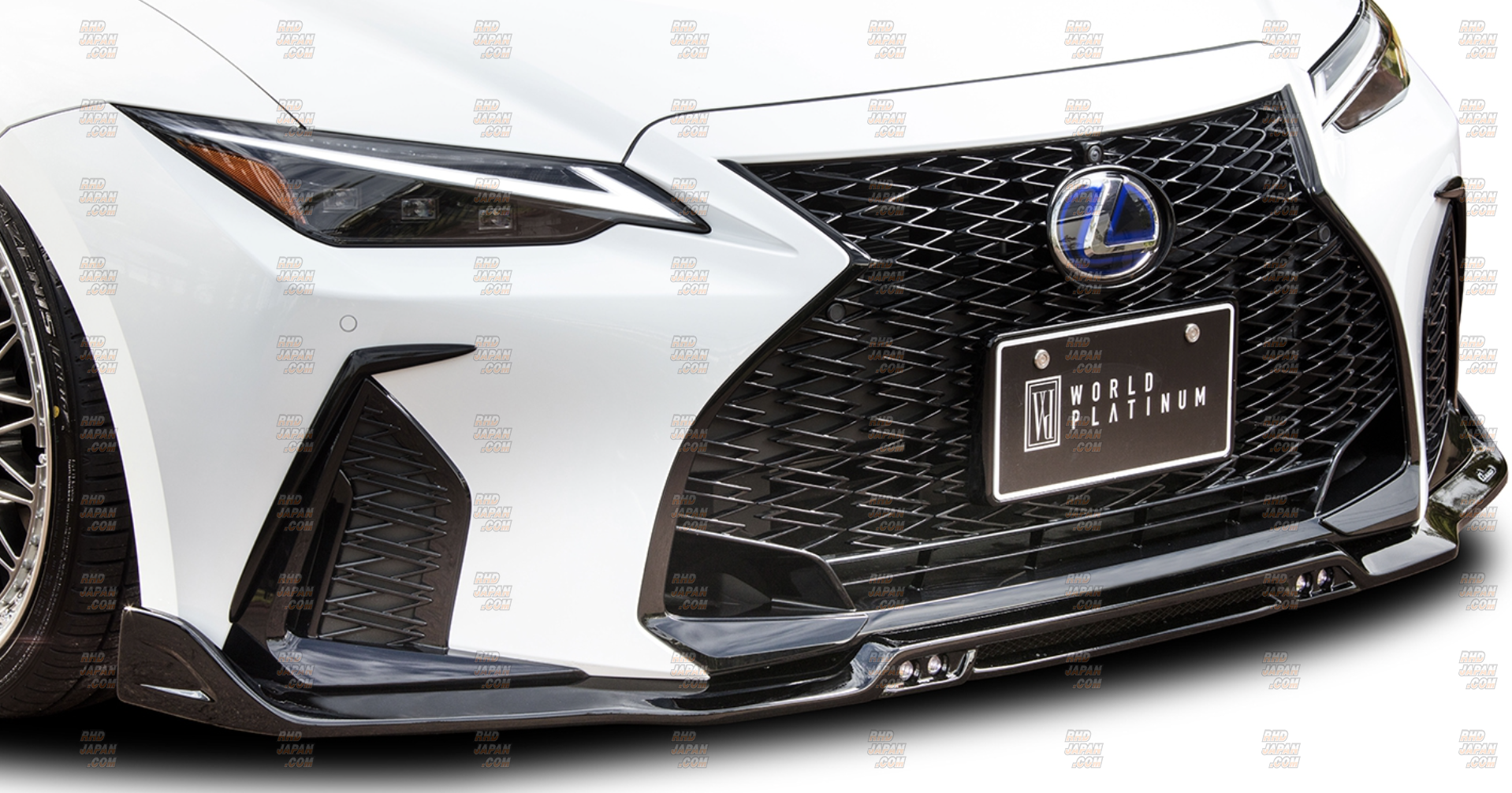 Rowen World Platinum Front Bumper Extension Carbon Fiber - Lexus IS F-Sport Kouki Model / After Minor Change